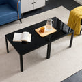 Set of 2 Square Tempered Glass Coffee Table E4033