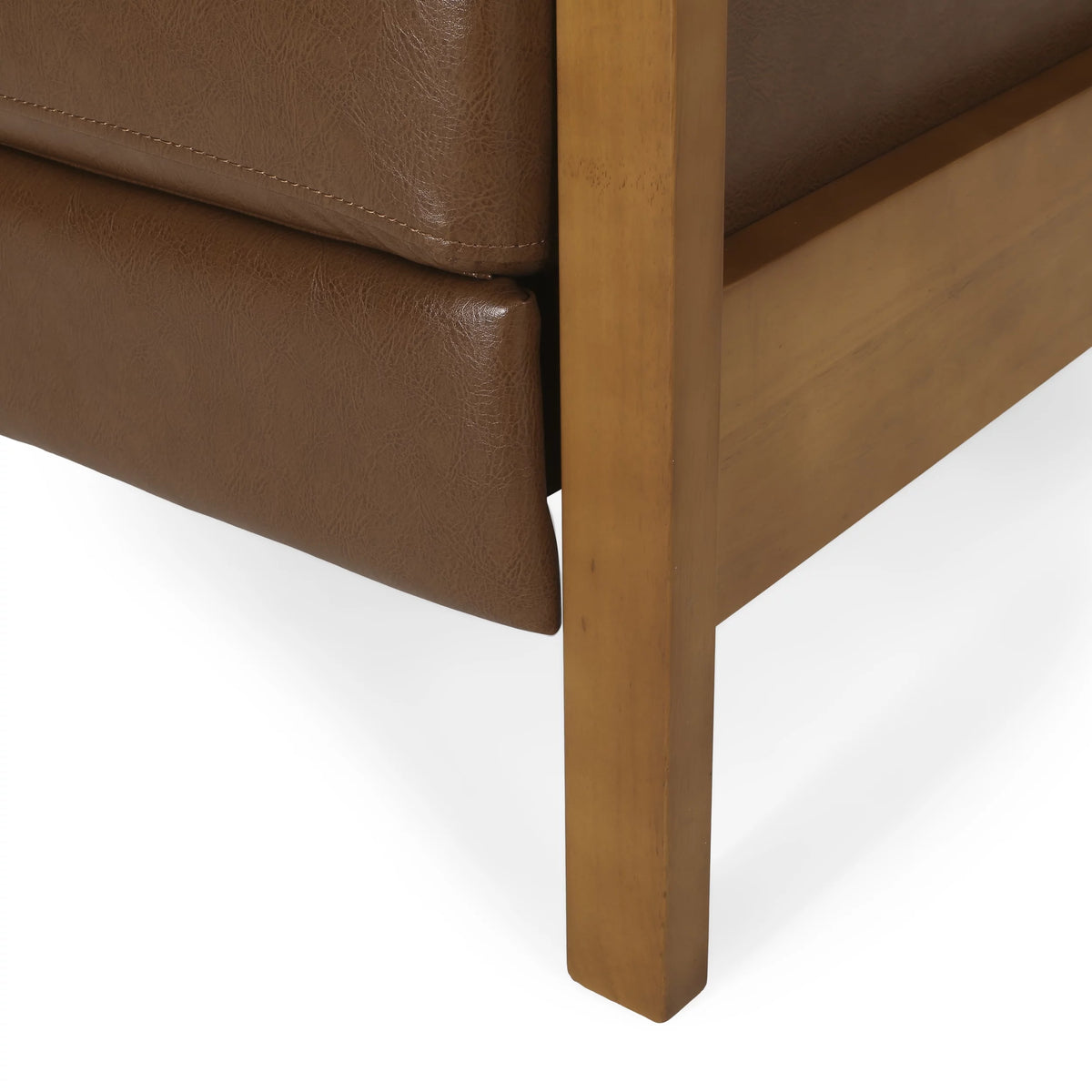 Cognac Brown Faux Leather Recliner G45278