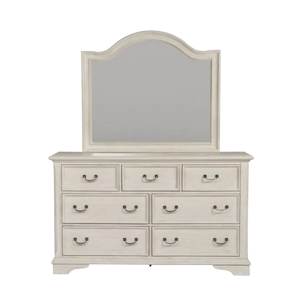White 7 Drawer Wooden Dresser G9030