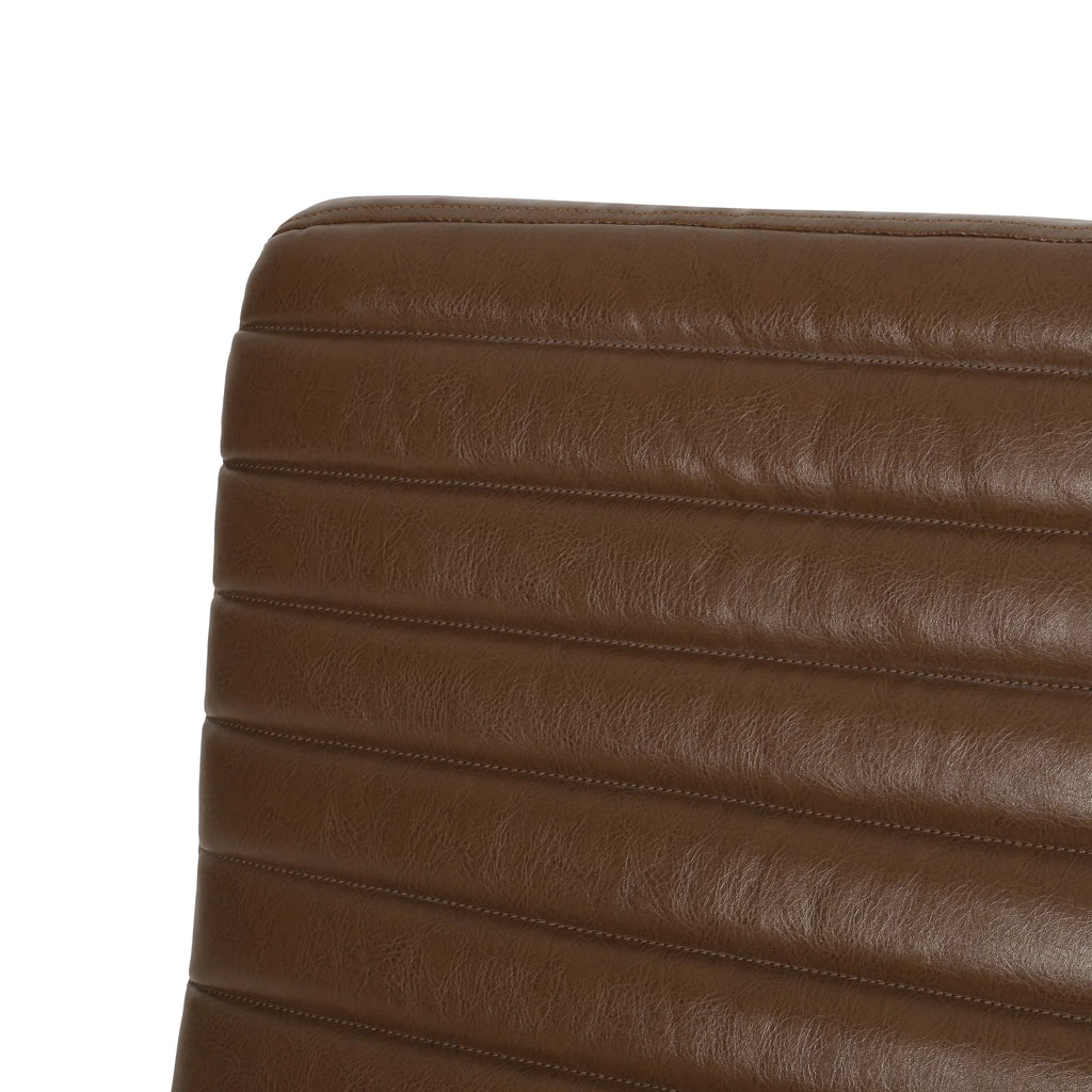 Cognac Brown Faux Leather Recliner G45278