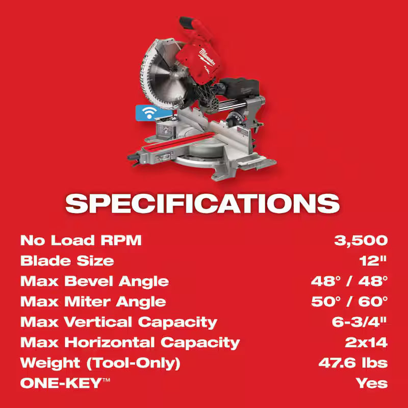 18V Lithium-Ion Brushless Cordless 12 in. Dual Bevel Sliding Compound Miter Saw A368061