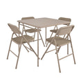 5-Piece Folding Dining Set with Card Table and 4 Padded Chairs E699