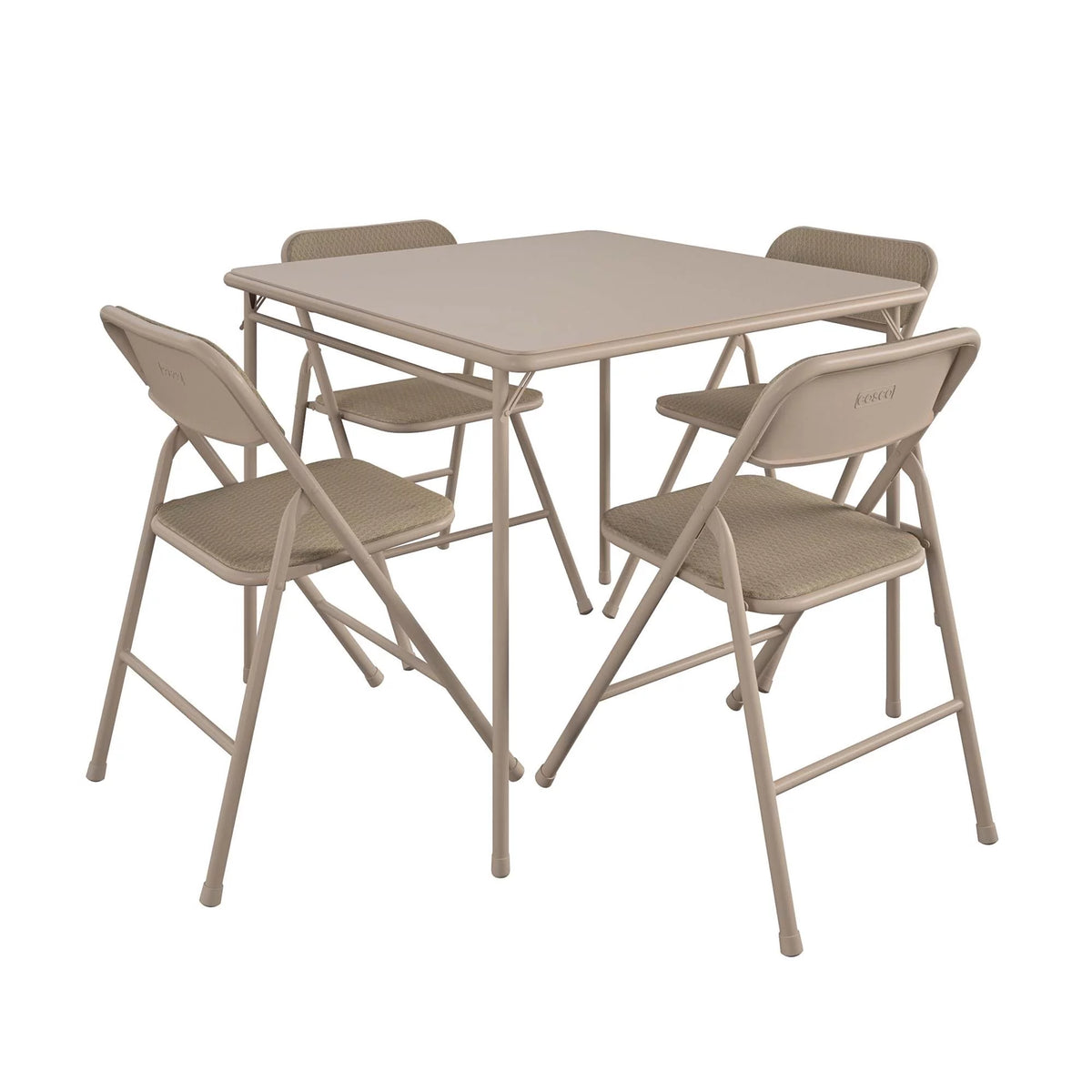 5-Piece Folding Dining Set with Card Table and 4 Padded Chairs E699