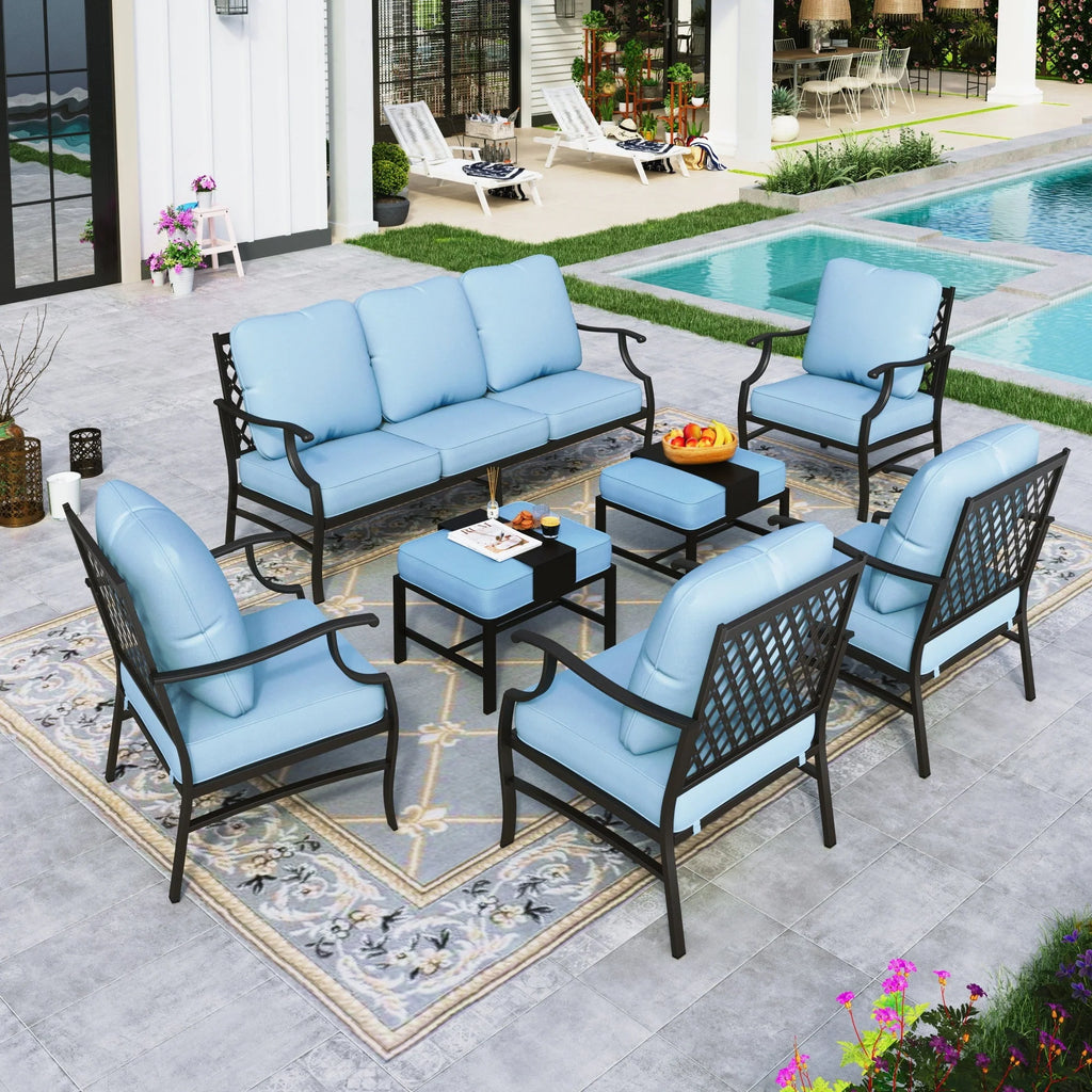 Beige 5 Seat Patio Conversation Set F782