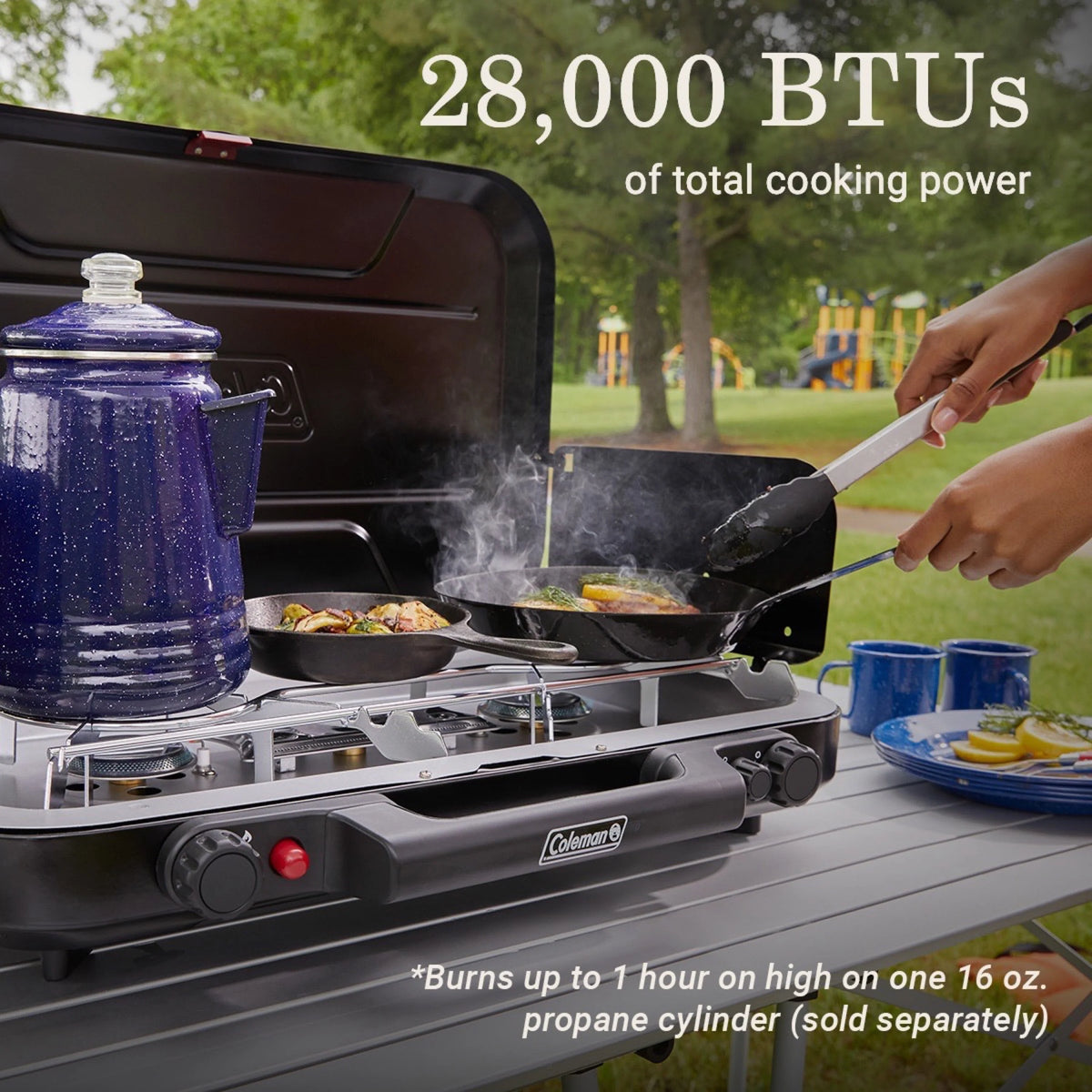 Black 3 Burners Camping Stove F386