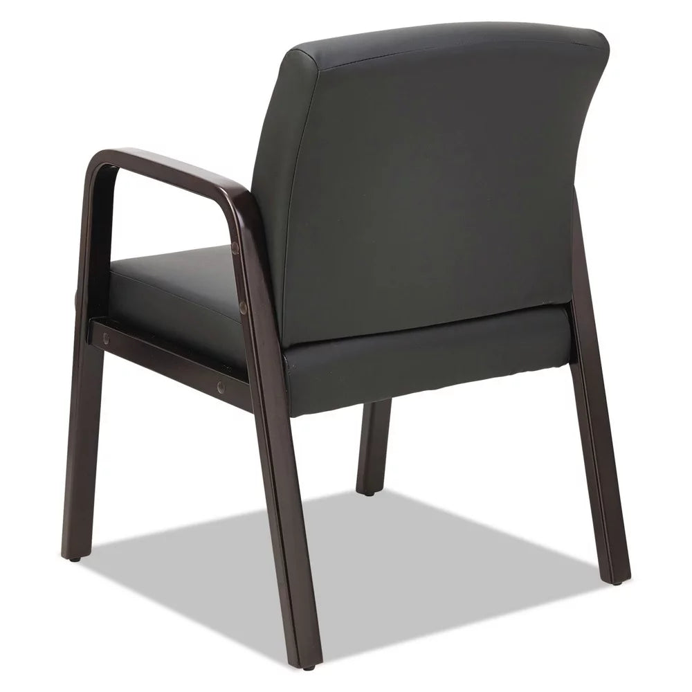 Espresso Black Leather Guest Chair V645918