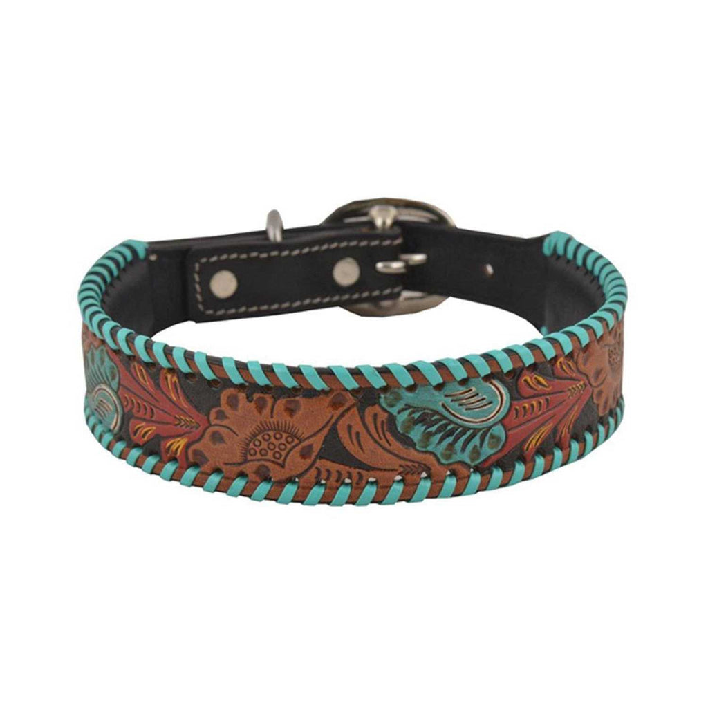 Tooled Leather Dog Collar Y330434