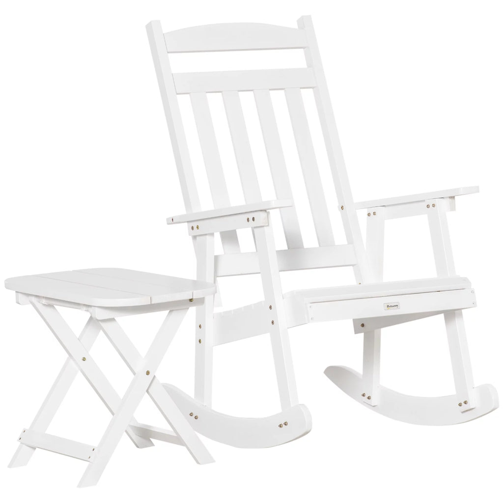 Wooden Rocking Chair Set with Foldable Table K56935