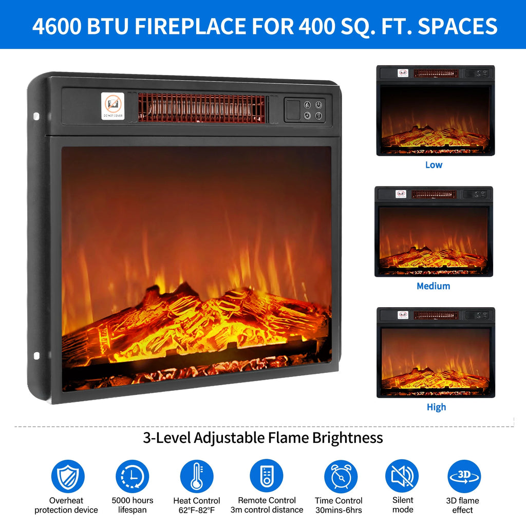 White LED Fireplace TV Stand up to 70" M26257