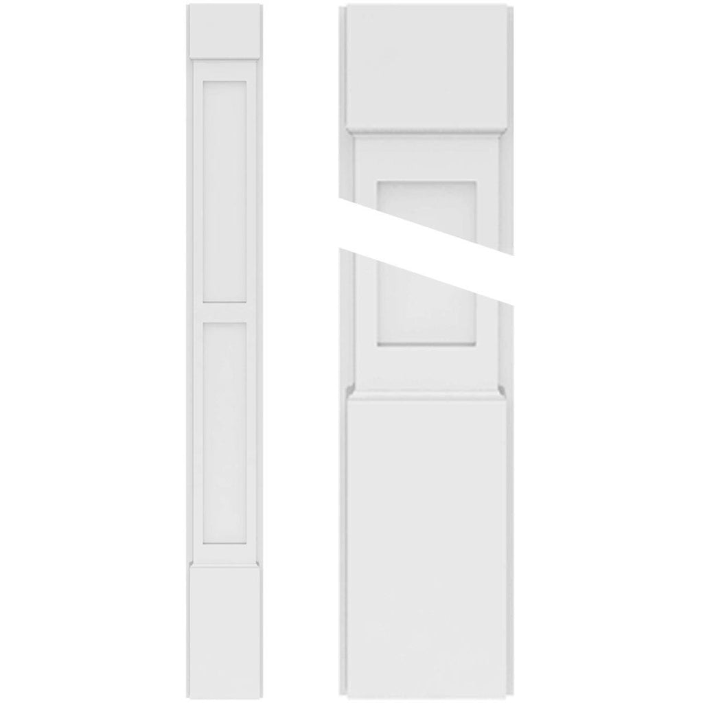 PVC Pilaster with Capital & Base (Pair) D6540