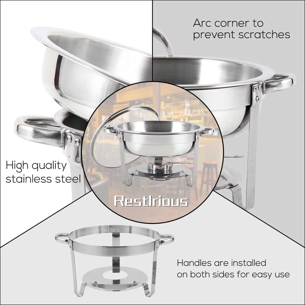 2 Pack Stainless Steel Chafing Dish Buffet Set A7578