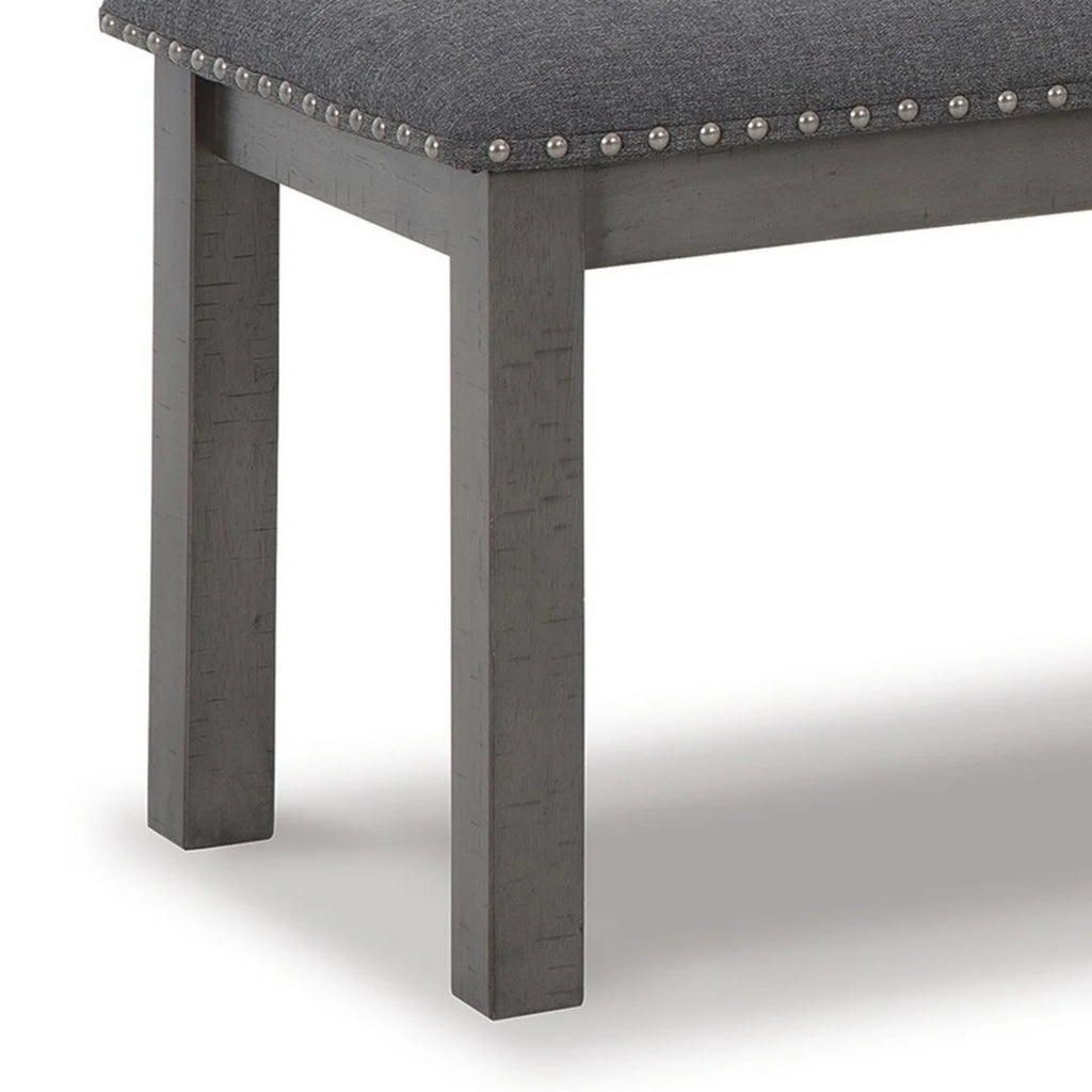 Antique Gray Wood Bench S174