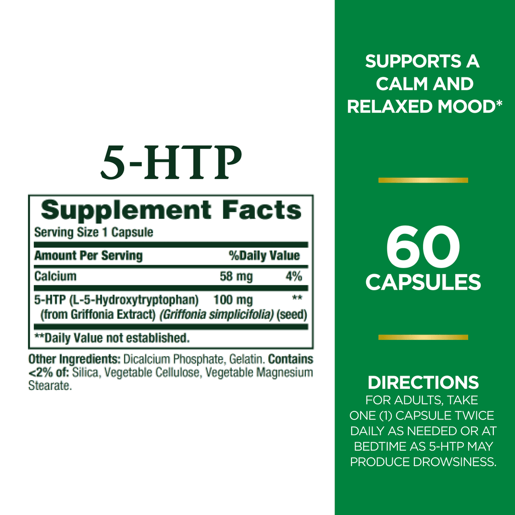 5-HTP 100 mg Capsules 60 Ct Y290532