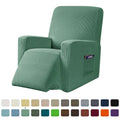 Dark Cyan Textured Grid Recliner Slipcover T30327