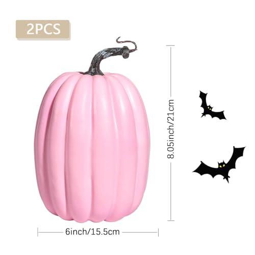 8 Inch 2PCS Orange Artificial Pumpkins X73456