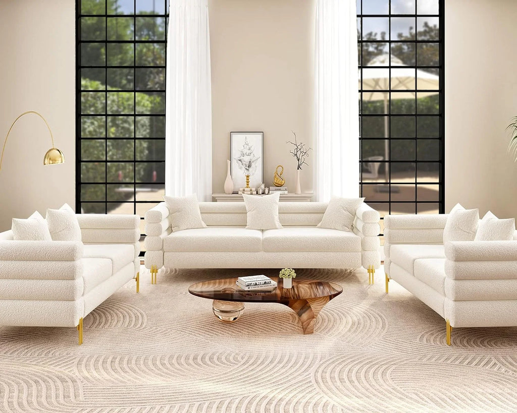 Oversize Bouclé 3 Seater Sofa E61105