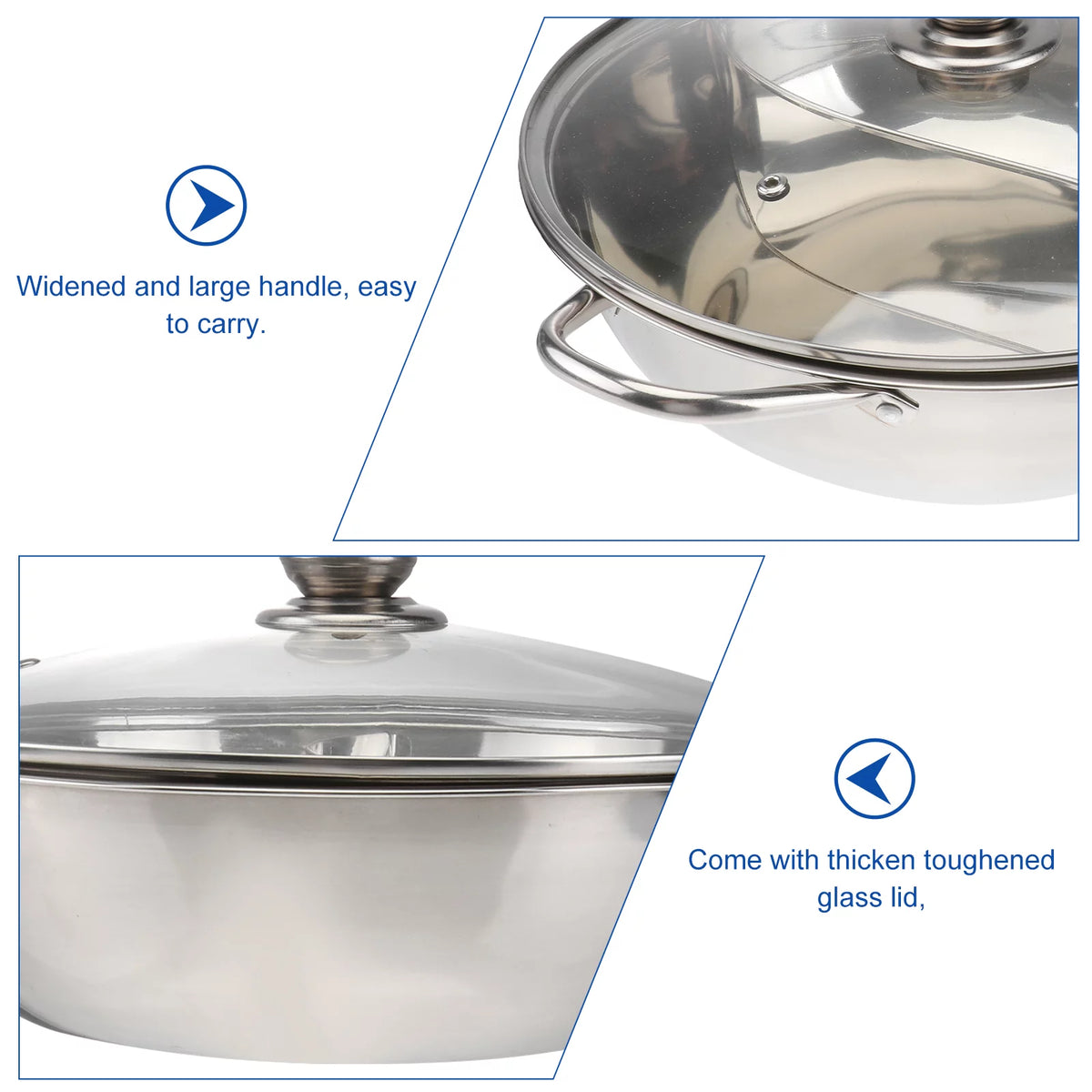 Stainless Steel Induction Cooker Pot with Lid E988064