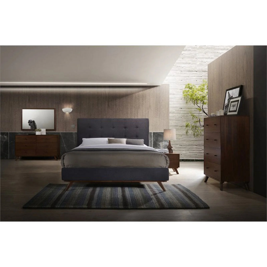 Walnut Veneer and Solid Wood Dresser U970880