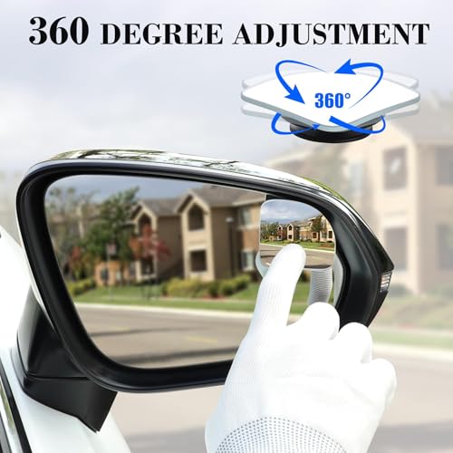 2" Round Frameless Convex Blind Spot Mirror, Pack of 2 V220225