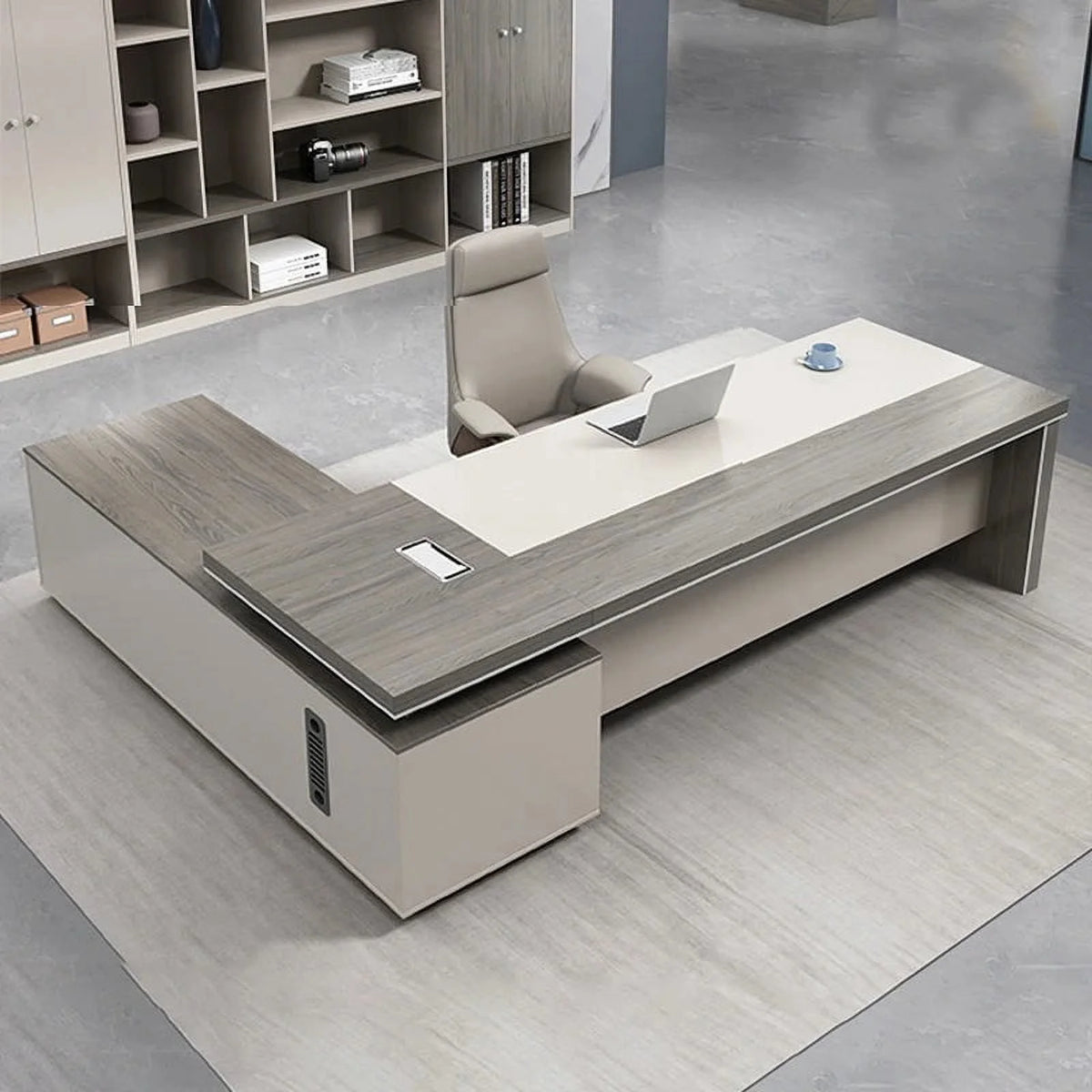 L Shape Computer Desk Table Melamine A15711