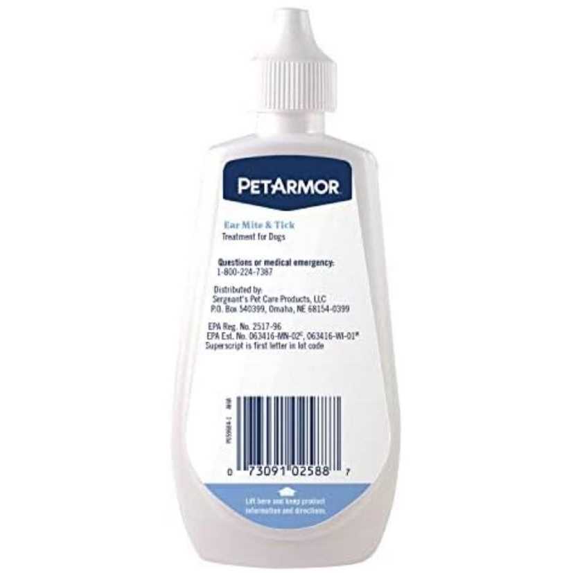 Ear Mite & Tick Treatment for Dogs W7285