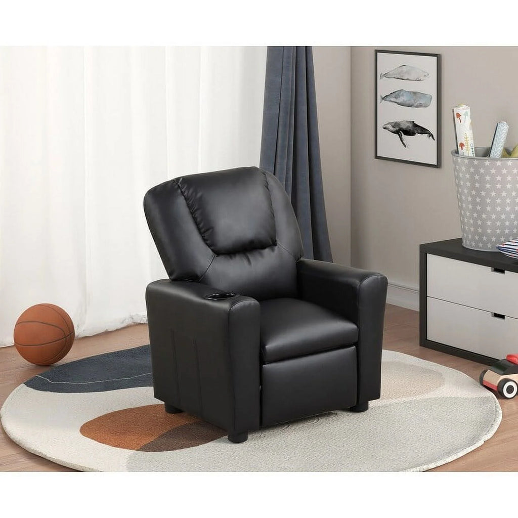 Black PU Leather Kids Recliner Chair Z771