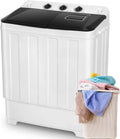 Portable 30lbs Twin Tub Washer and Dryer Combo with Drain Pump, Black G406129