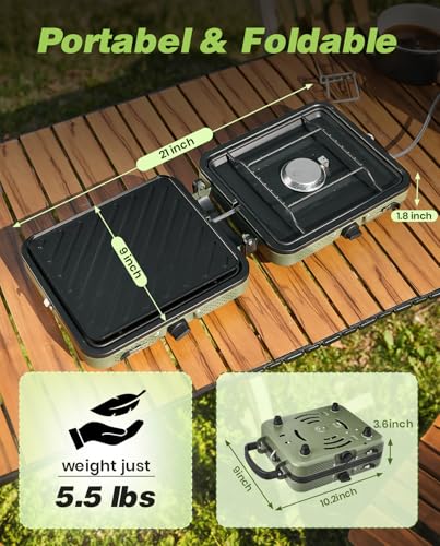 2 Burner Propane Camping Stove with Grill G808