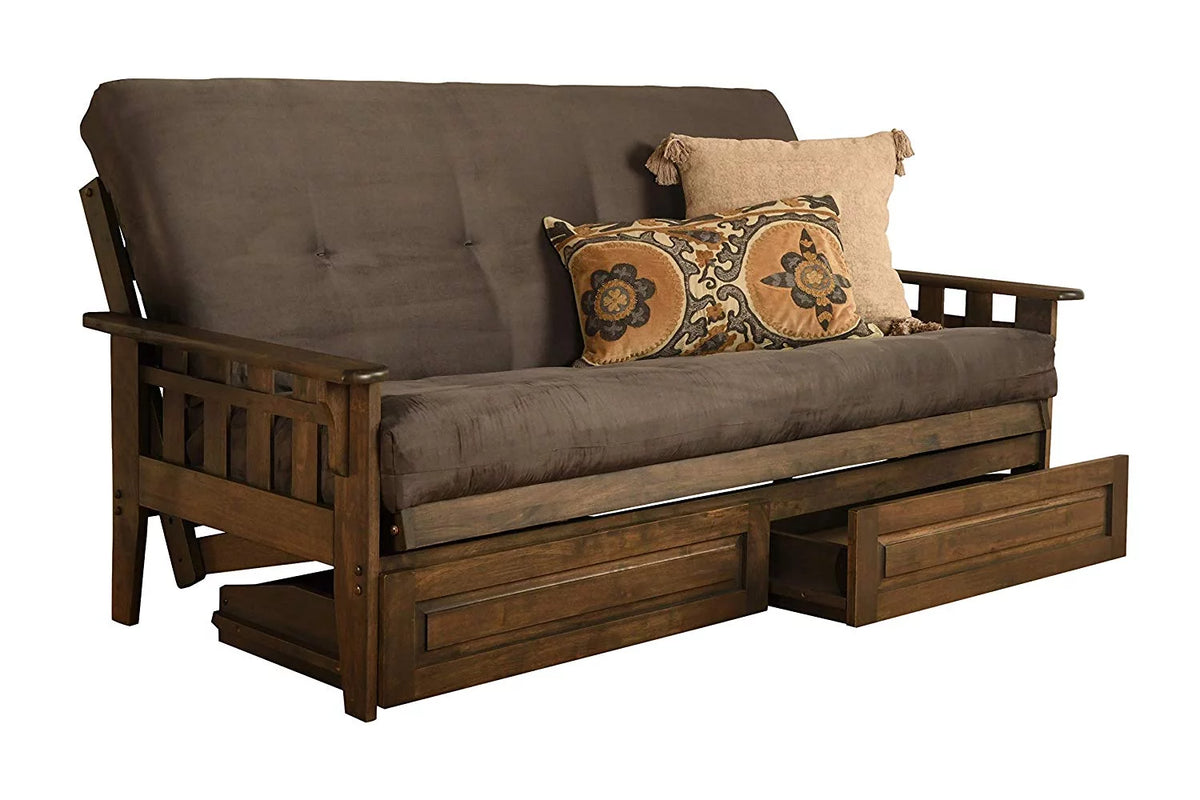 Gray Suede Fabric Mattress with Frame H813255