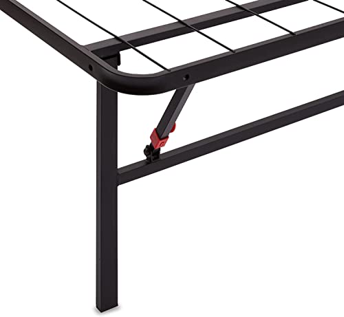 Black Twin Size Metal Platform Bed Frame with Storage A171302
