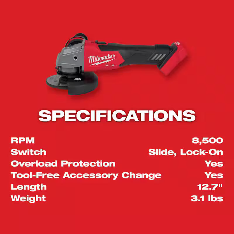 18V Cordless 4-1/2 in./5 in. Grinder Kit with Two 6.0 Ah Batteries B96167
