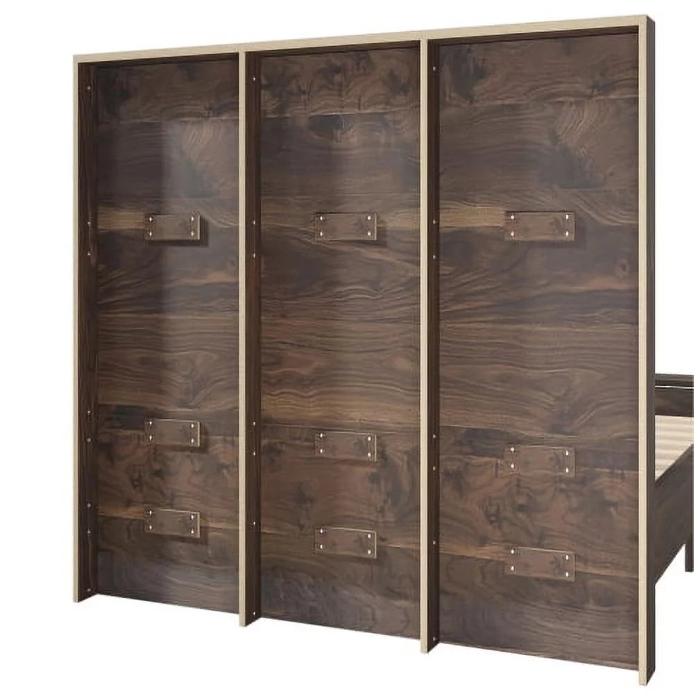 Queen Size Wood Platform Bed Frame with Storage Bench K2982