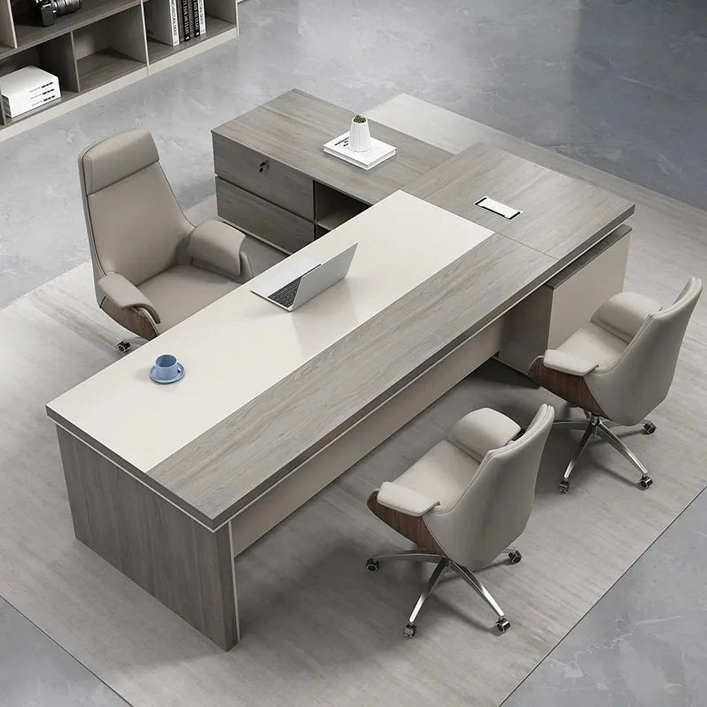 L Shape Computer Desk Table Melamine A15711