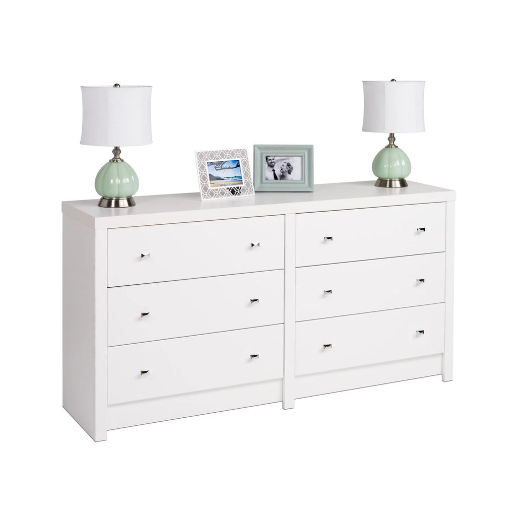 5 Drawer White Wooden Dresser B55721