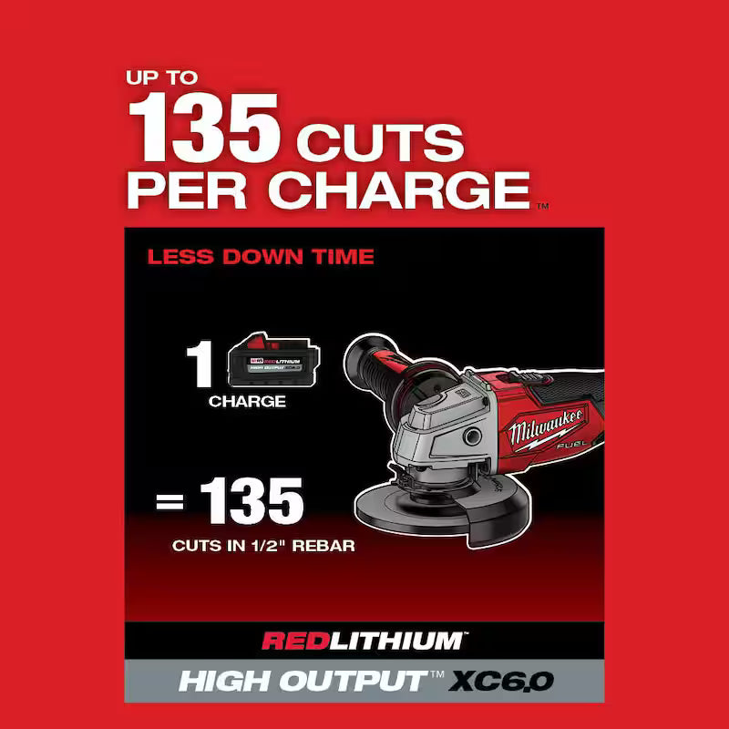 18V Cordless 4-1/2 in./5 in. Grinder Kit with Two 6.0 Ah Batteries B96167