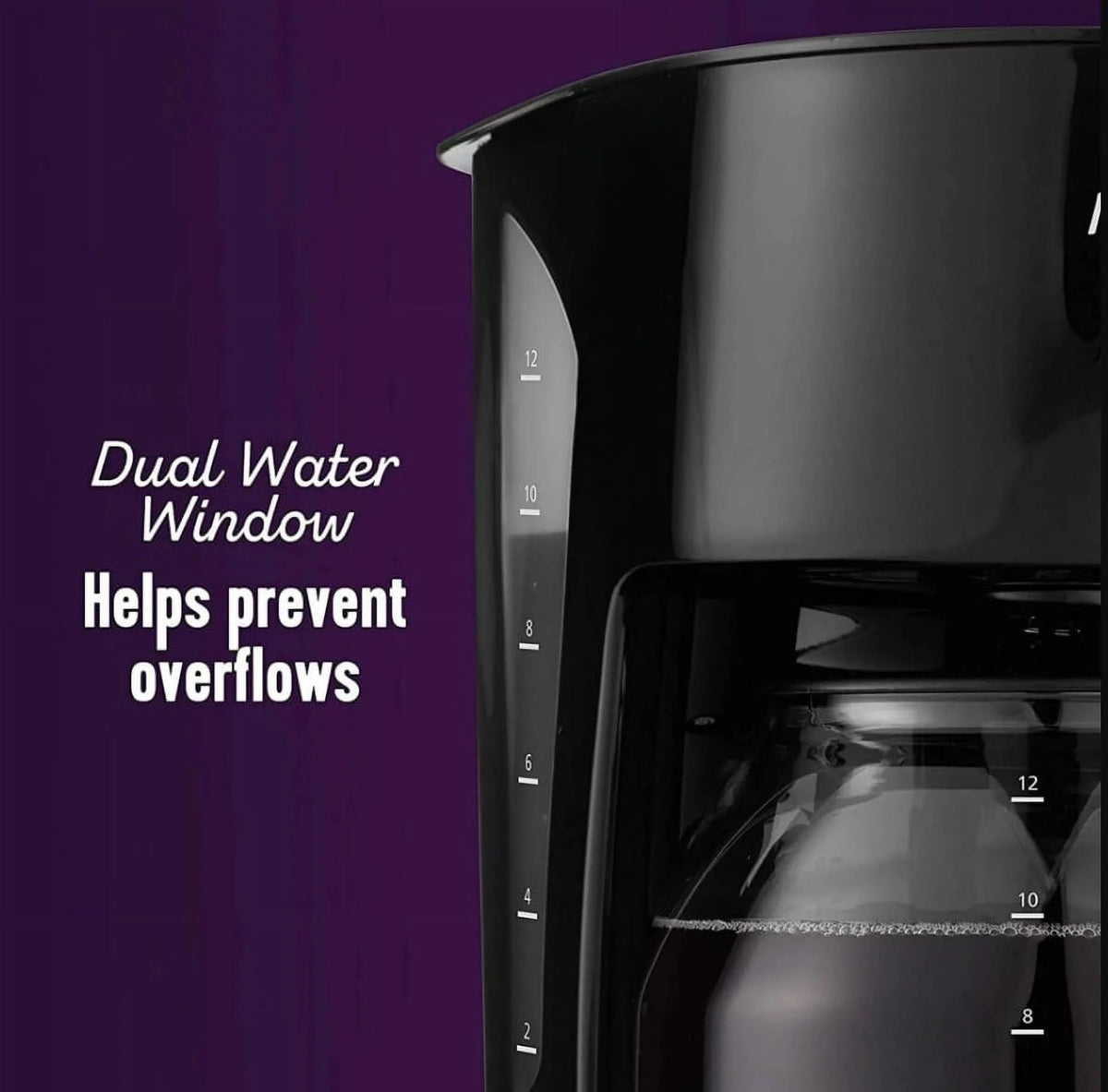 12-Cup Switch Coffee Maker, Black J171