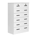 Black 4 Drawer Wooden Dresser with Lock T72772