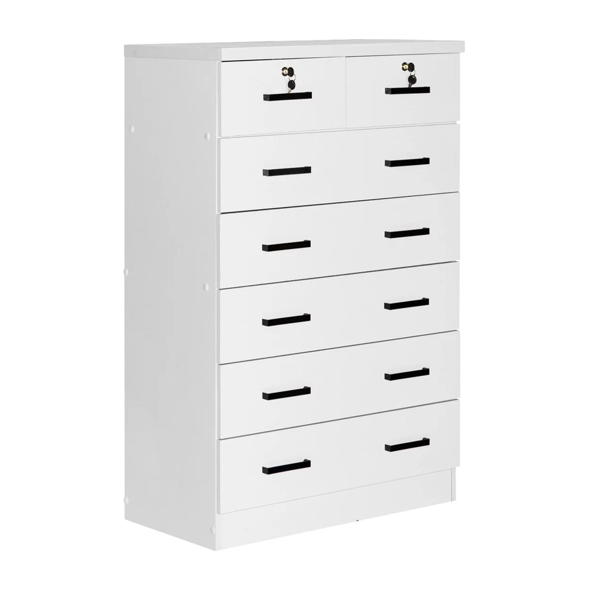 Black 4 Drawer Wooden Dresser with Lock T72772