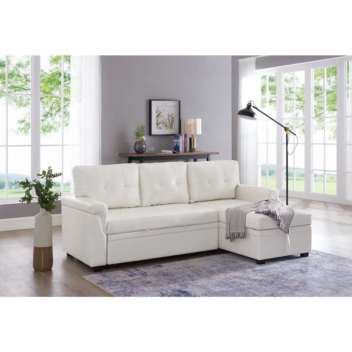 Reversible L-Shaped Sectional Sofa with Chaise L32385