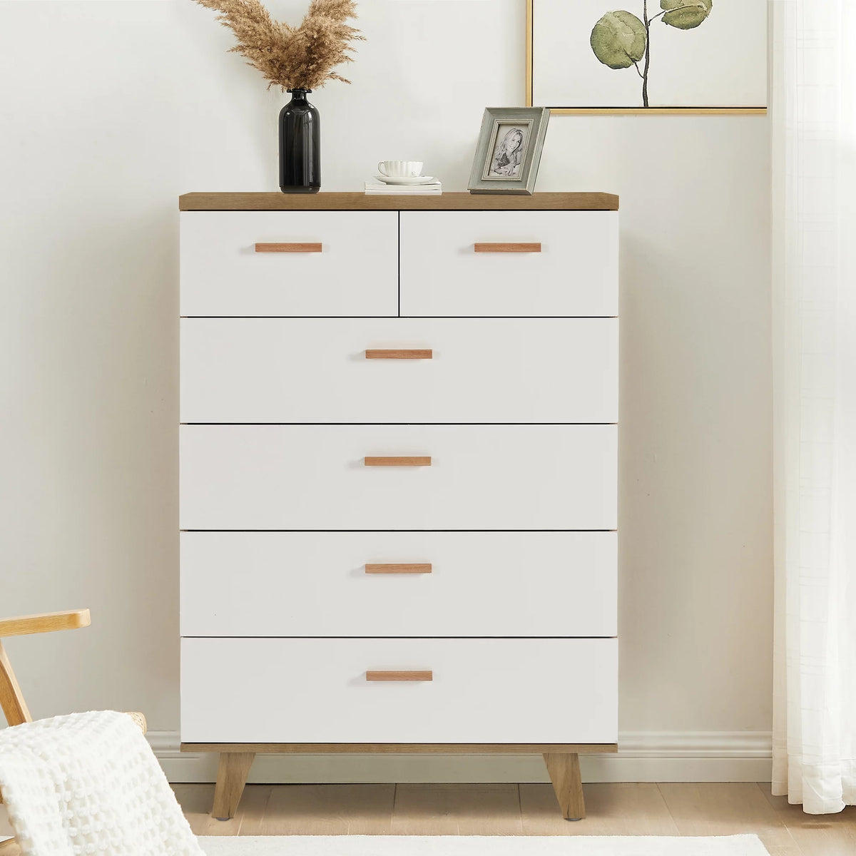 6 Drawer Wood Dresser R69399