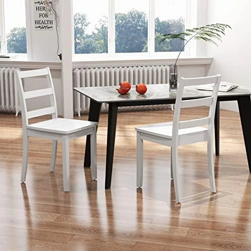 Dining Chairs Set of 4 Ladder Back Armless U4566