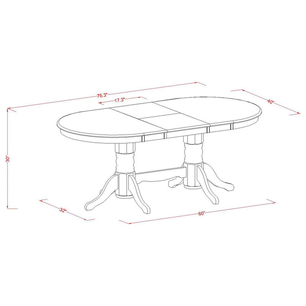 9 Pc Kitchen Set For 8 Dining Table With Leaf And Eight Parson Chair With Oak Leg And Pu Leather Color Autumn Green A886
