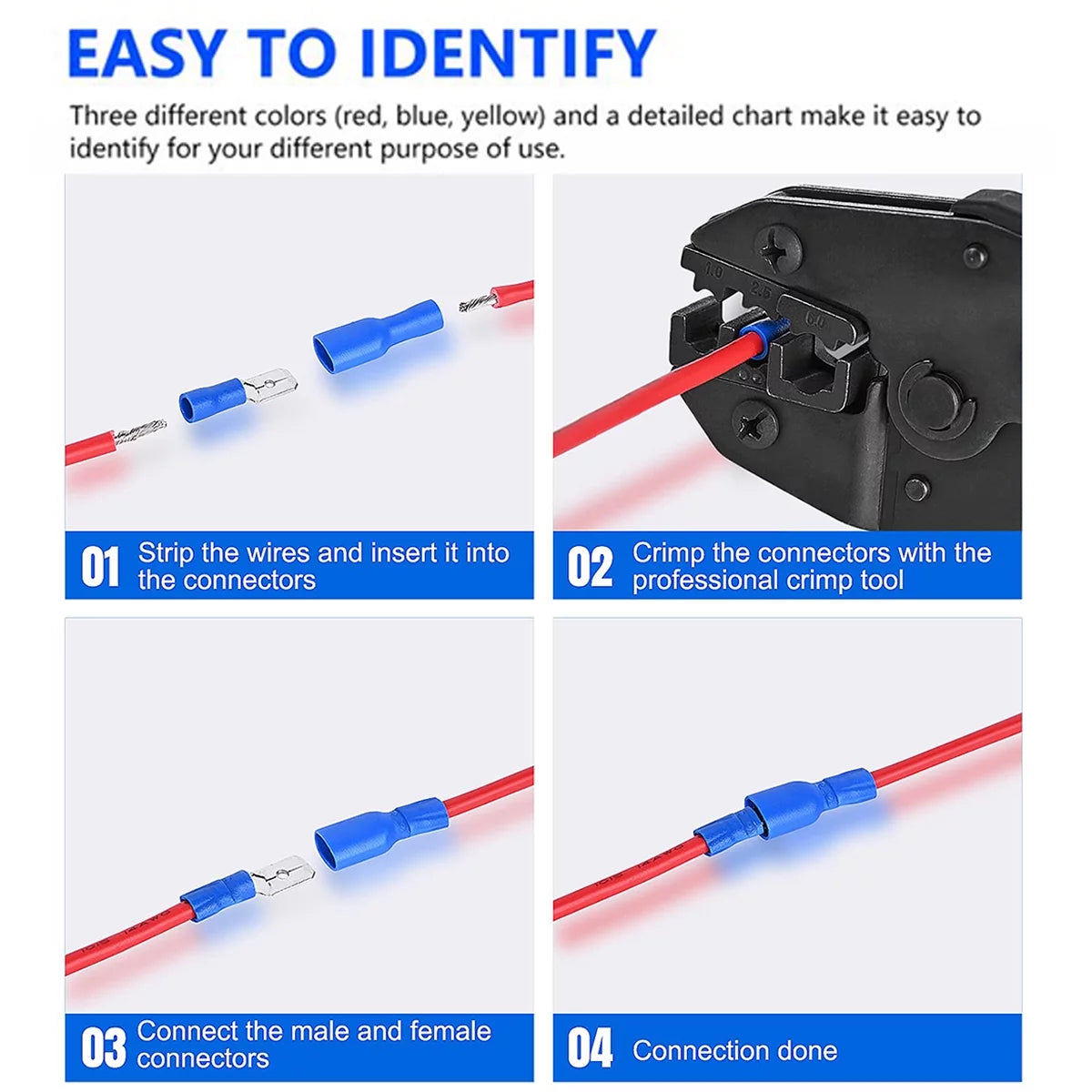 500 PCS Insulated Electrical Wire Connectors Kit M756