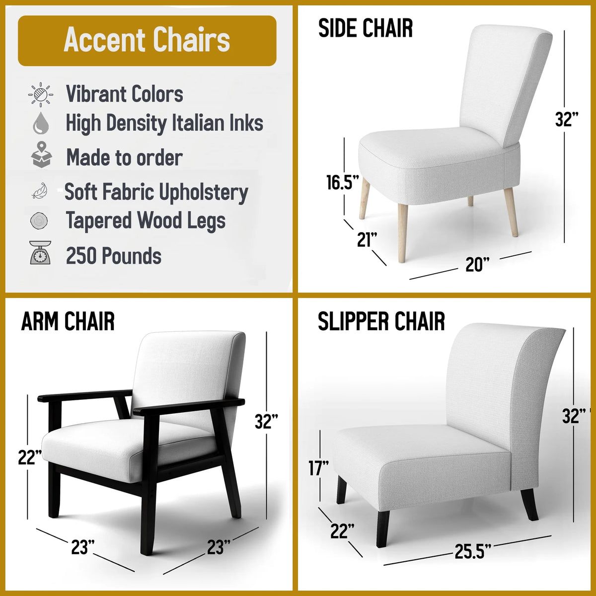 Upholstered Accent Arm Chair I354772