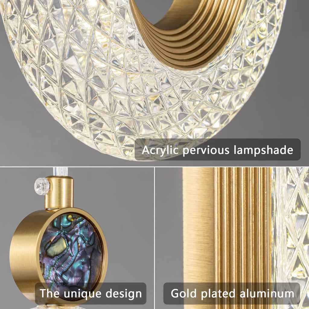 3-Light LED Dimmable Modern Gold Pendant Lighting T817