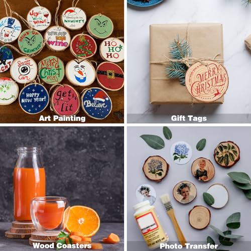 20 Pcs Natural Round Wood Slices Craft Kit Z577
