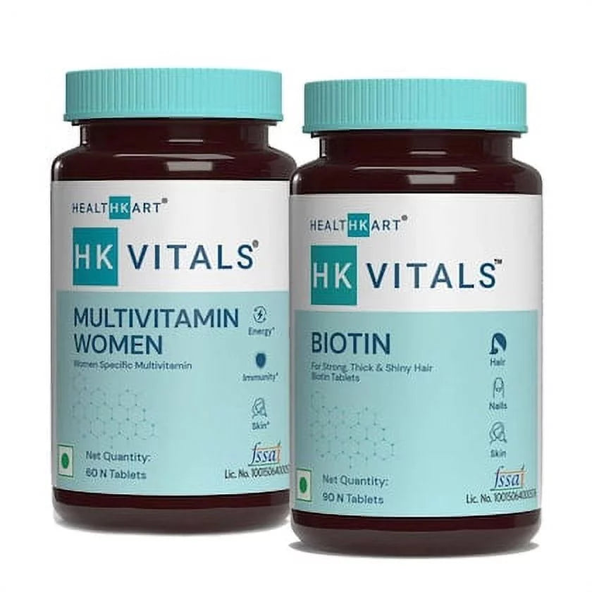 Biotin 10000 mcg 90 Tablets and Multivitamin 60 Tablets L7385