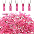 50pcs 22-16 Gauge Heat Shrink Fork Connectors Insulated Crimp Terminals Kit R76610