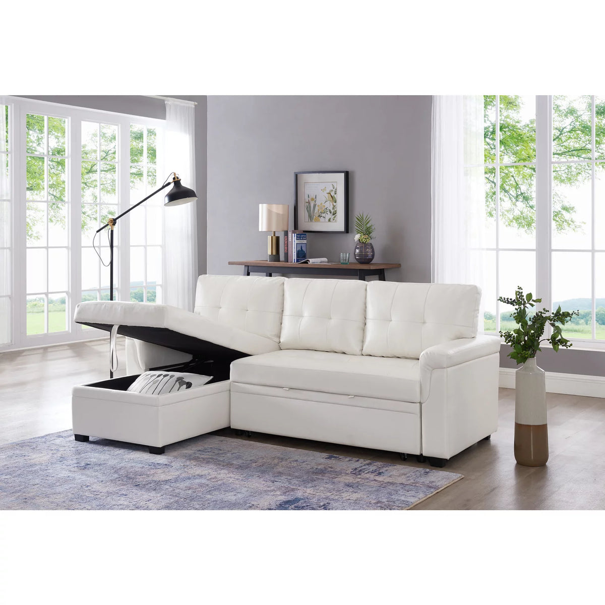 Reversible L-Shaped Sectional Sofa with Chaise L32385