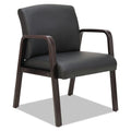 Espresso Black Leather Guest Chair V645918